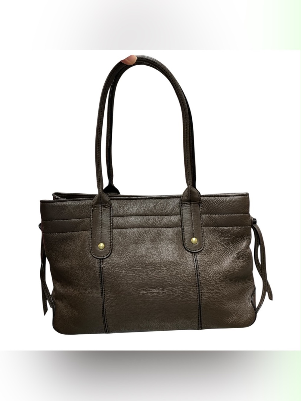Danier Dark Brown Leather Tote Bag